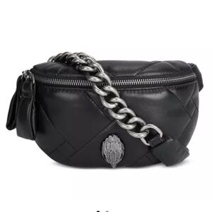 Kensington Leather Belt Bag In Black